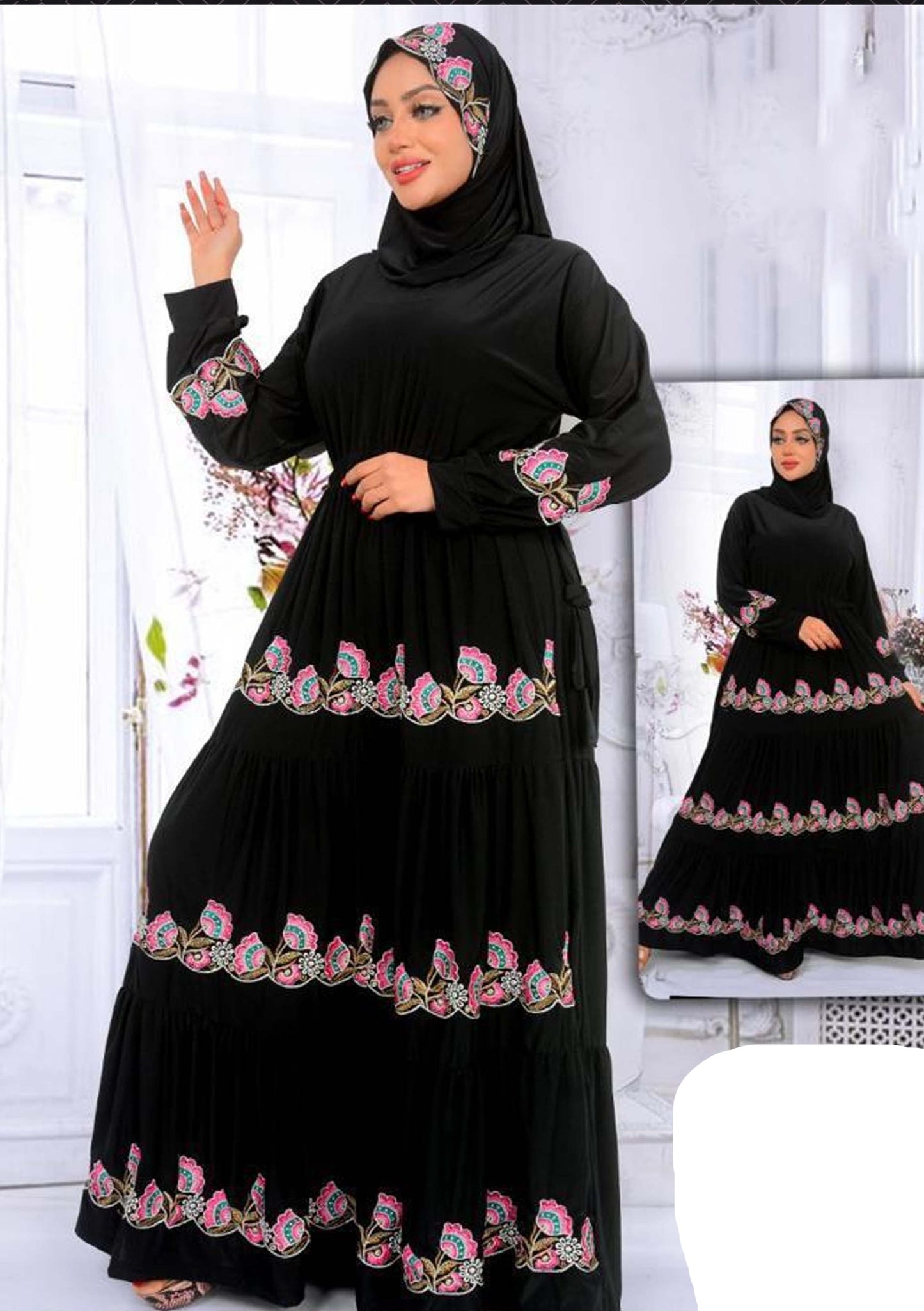 فستان بيتي وخروج فري سايز كود 8046