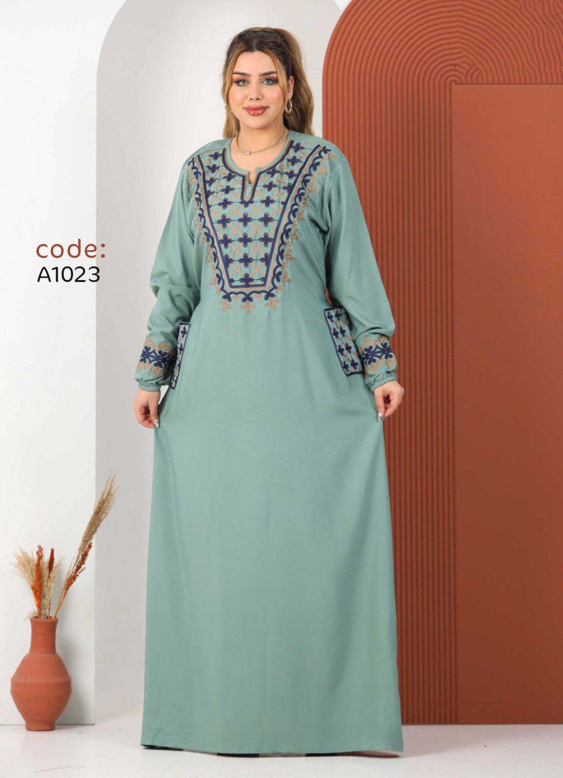 A1023 عبايه استقبال قطن كود