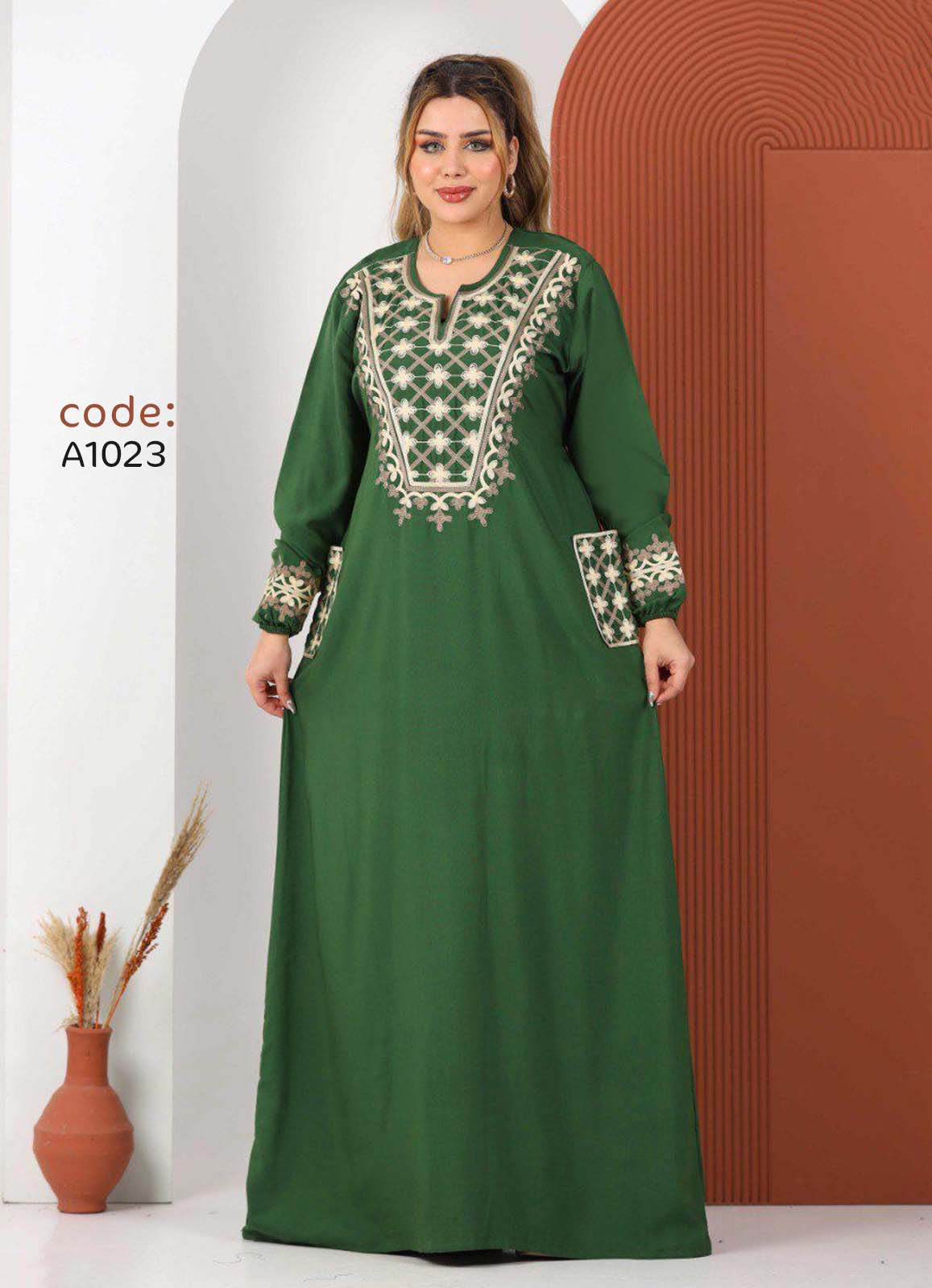 A1023 عبايه استقبال قطن كود