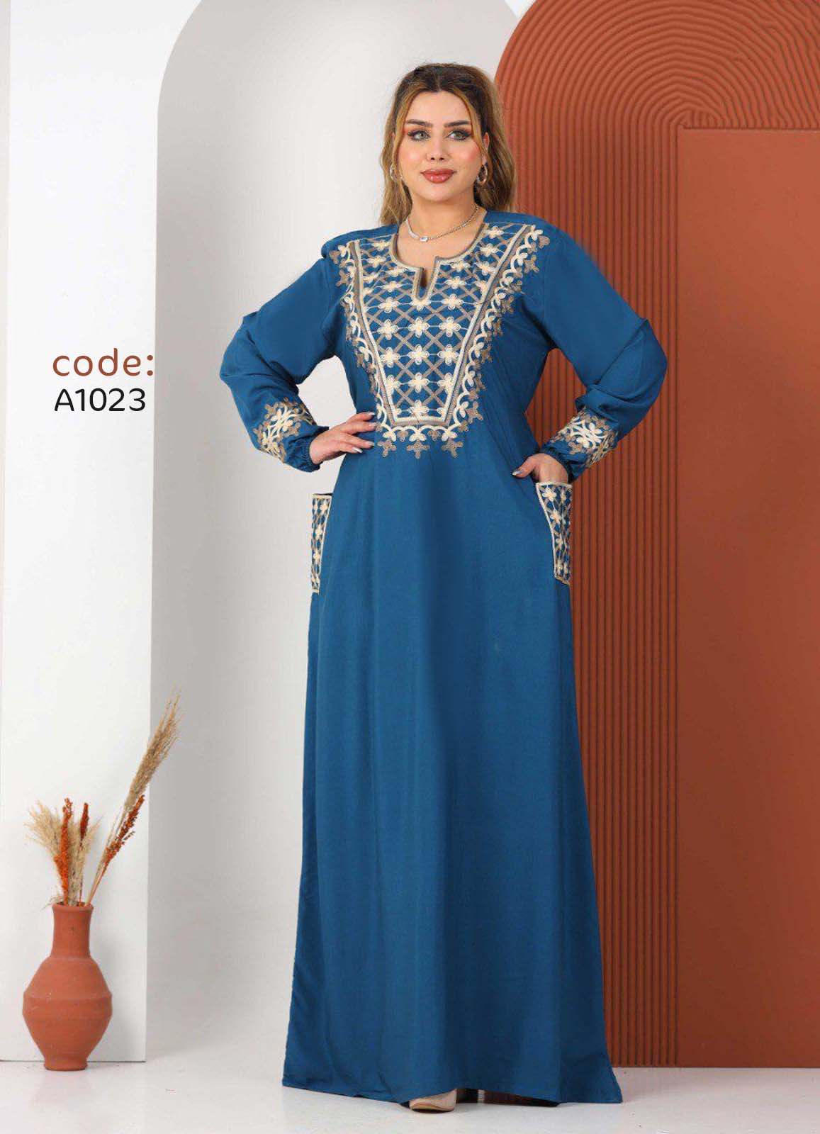 A1023 عبايه استقبال قطن كود