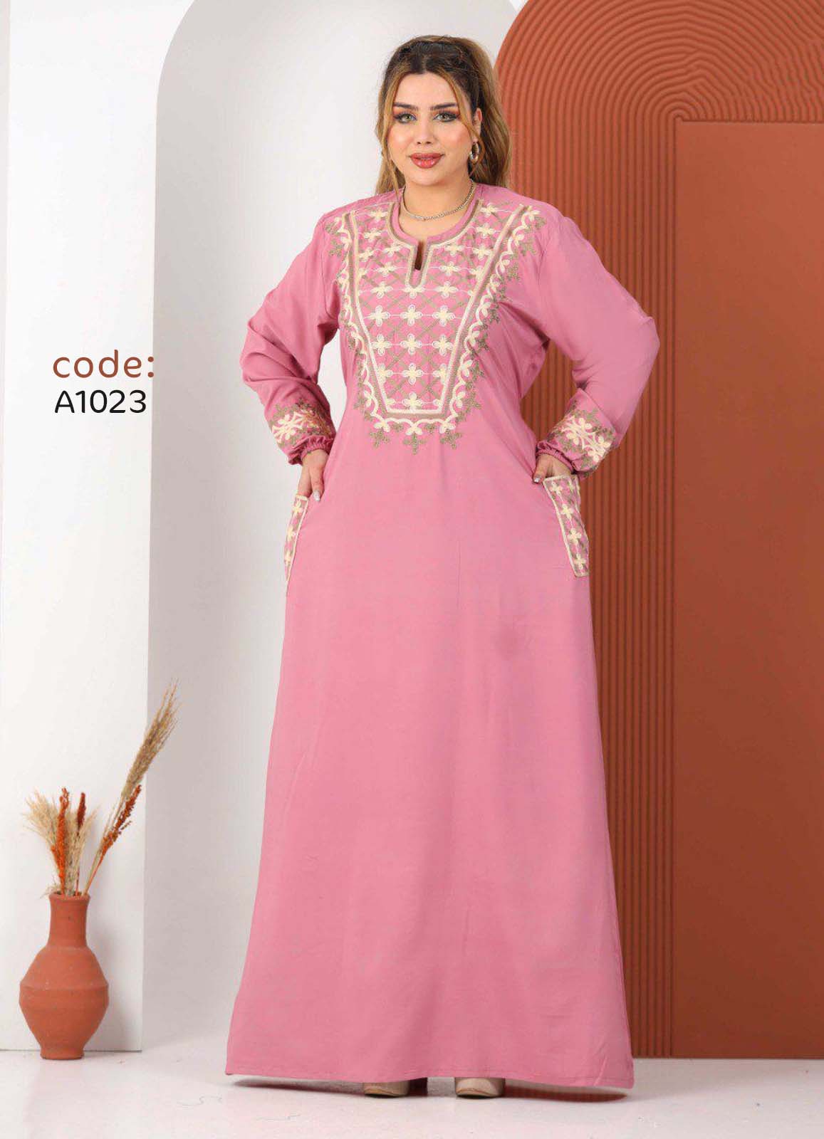 A1023 عبايه استقبال قطن كود