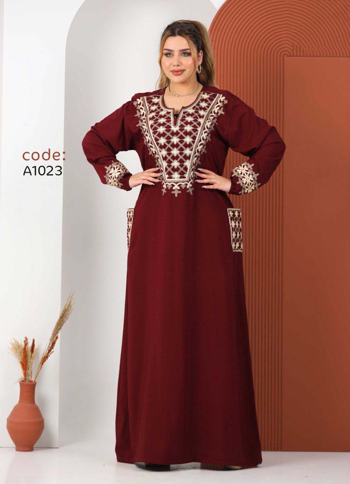 A1023 عبايه استقبال قطن كود