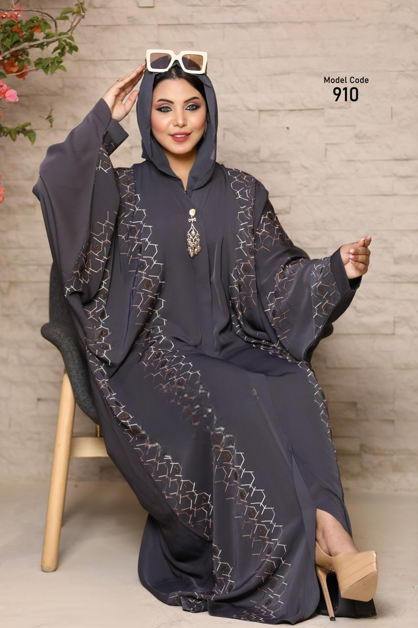 ملحفة خليجي حرير خروج حريمى كود 910