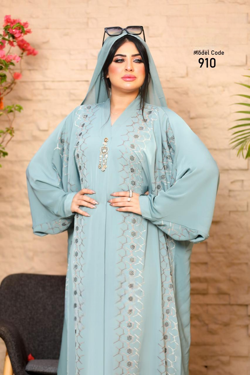 ملحفة خليجي حرير خروج حريمى كود 910