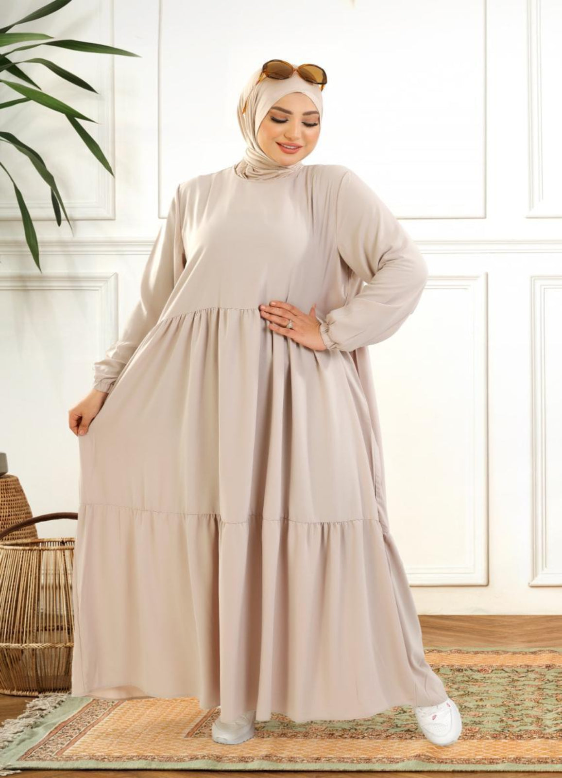 فستان محجبات كلوش كود 1501