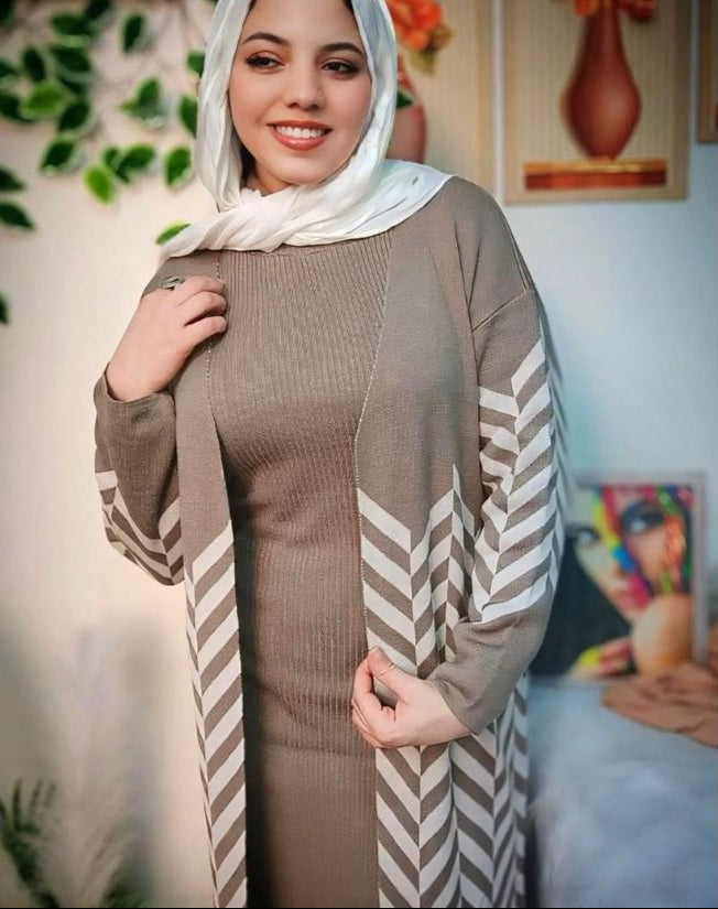فستان بيزك وكاردجان محجبات كود 143