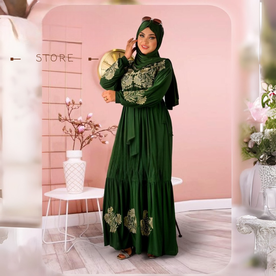 B1002 فستان بيتي وخروج فري سايز كود