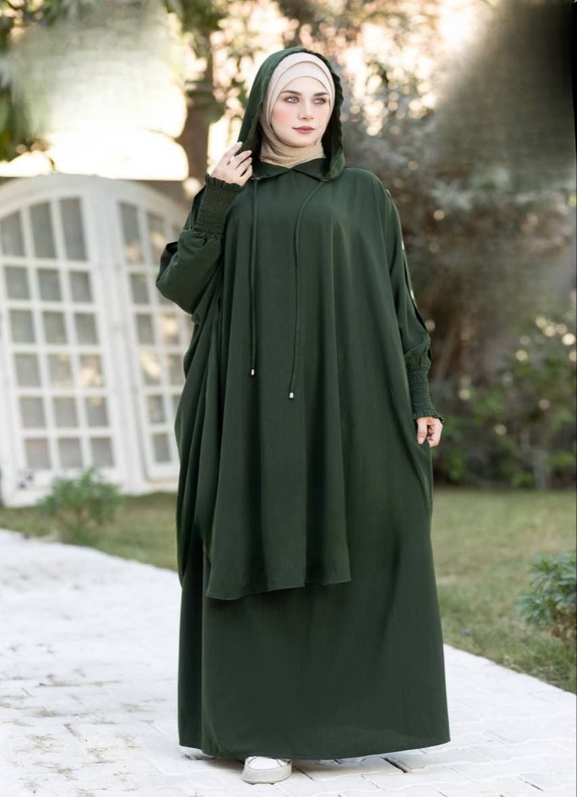 طقم خروج محجبات 2 قطعة حريمى كود 523