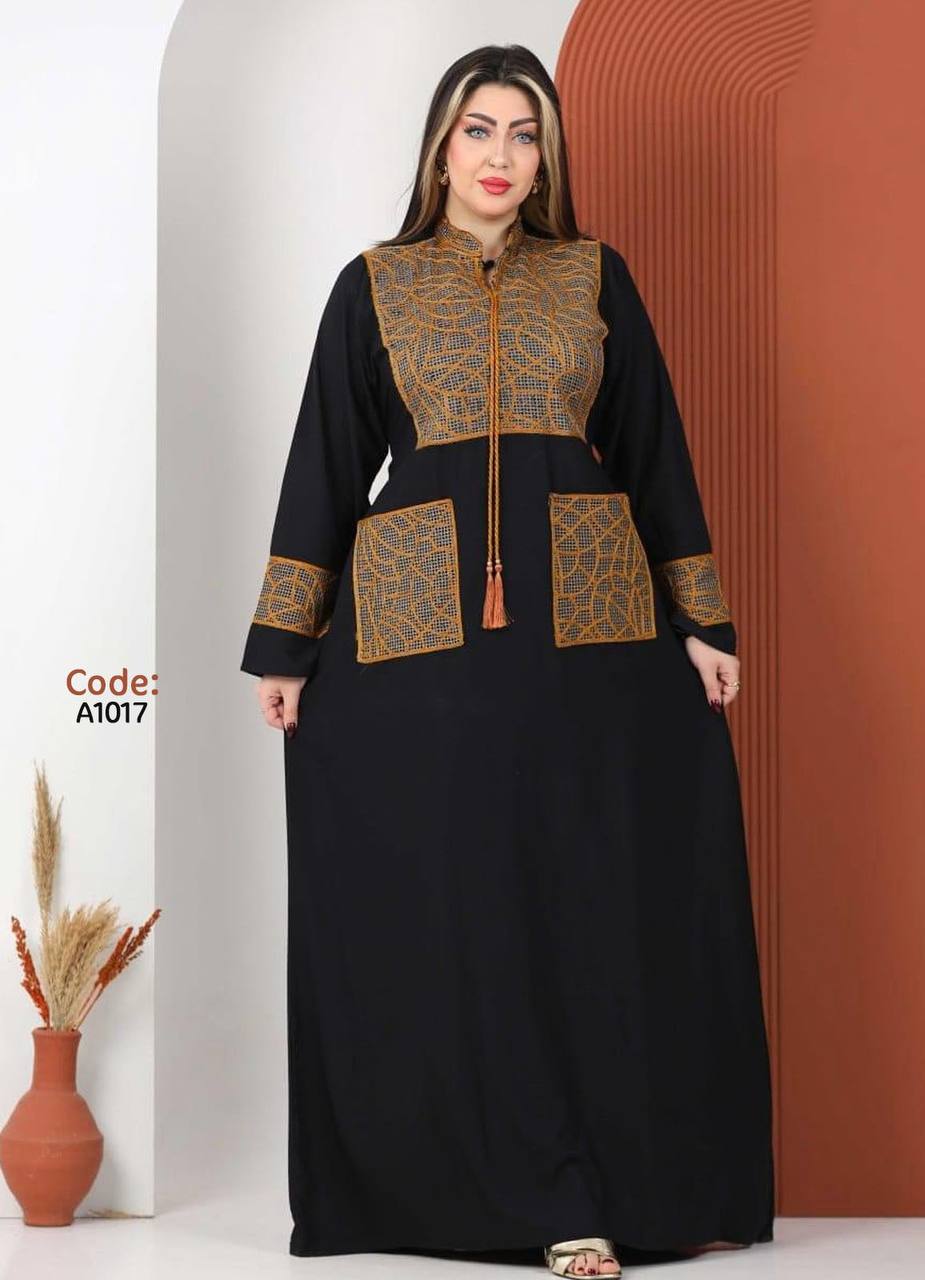 A1017 عبايه استقبال قطن كود