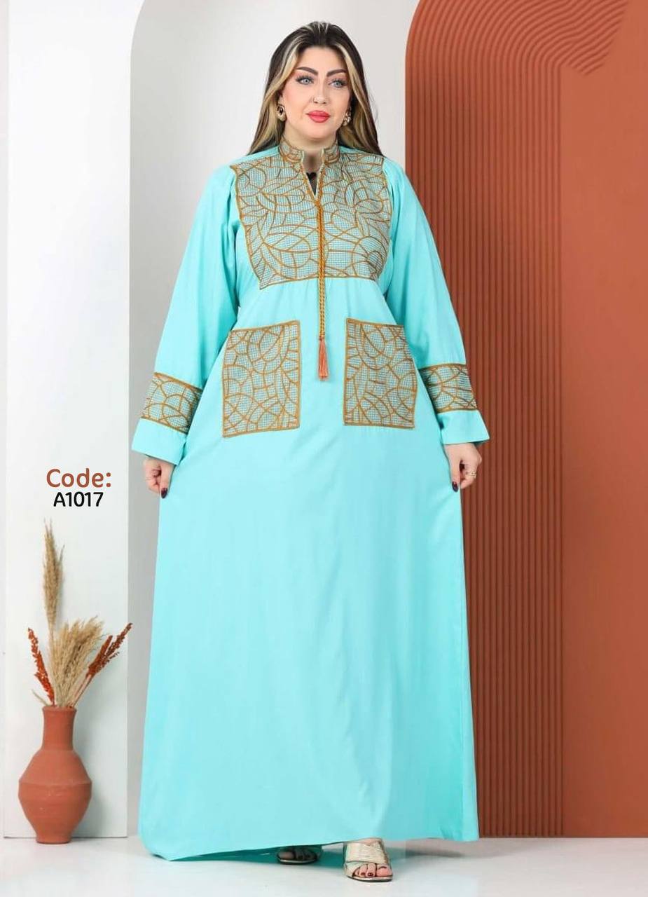A1017 عبايه استقبال قطن كود
