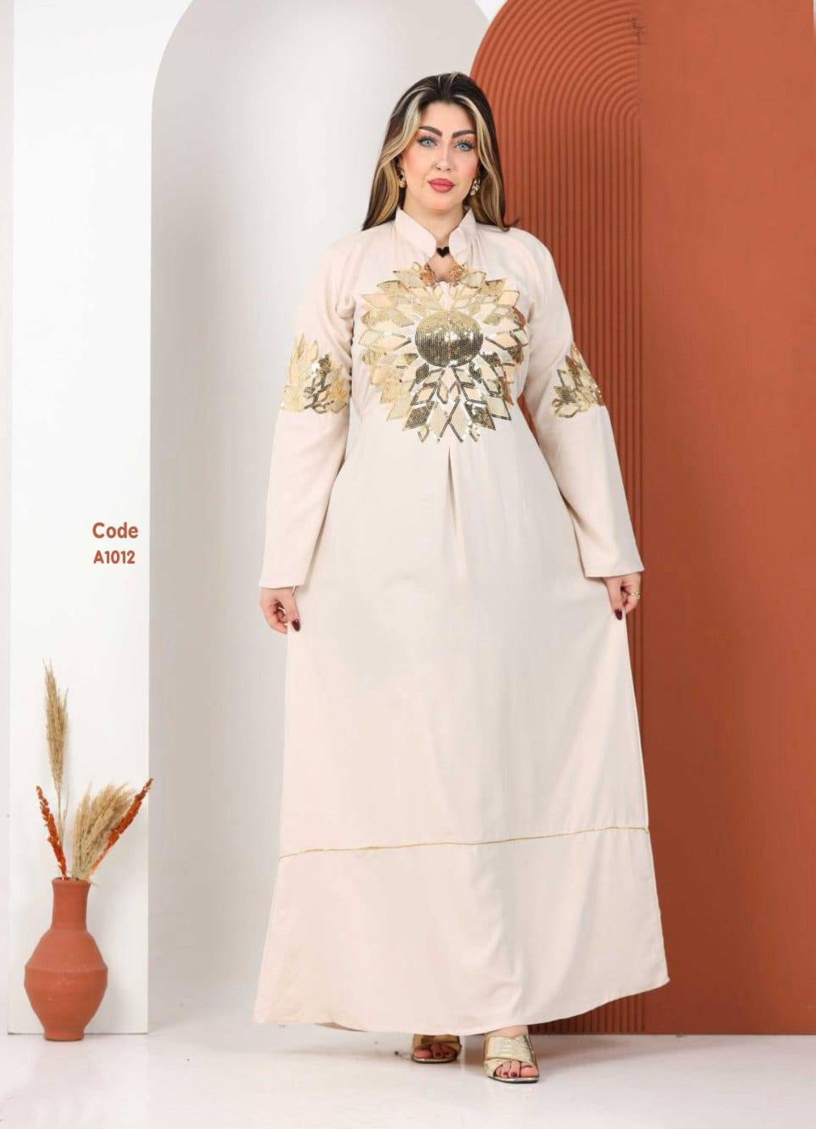 A1012 عبايه استقبال قطن كود