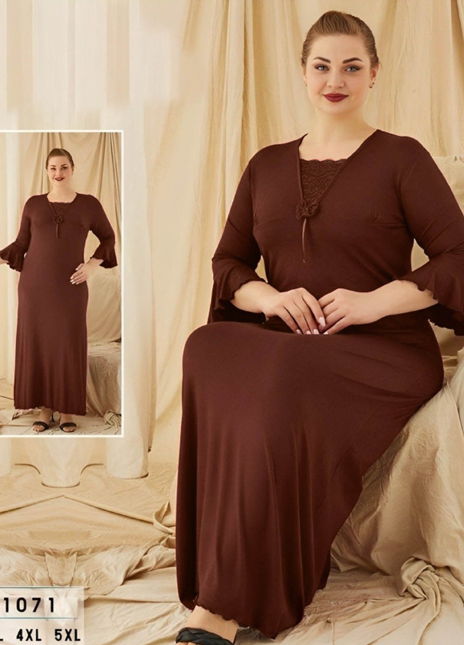 M S Y عبايه منزلي لون بني بيج سايز تركي صيفي 1071 من