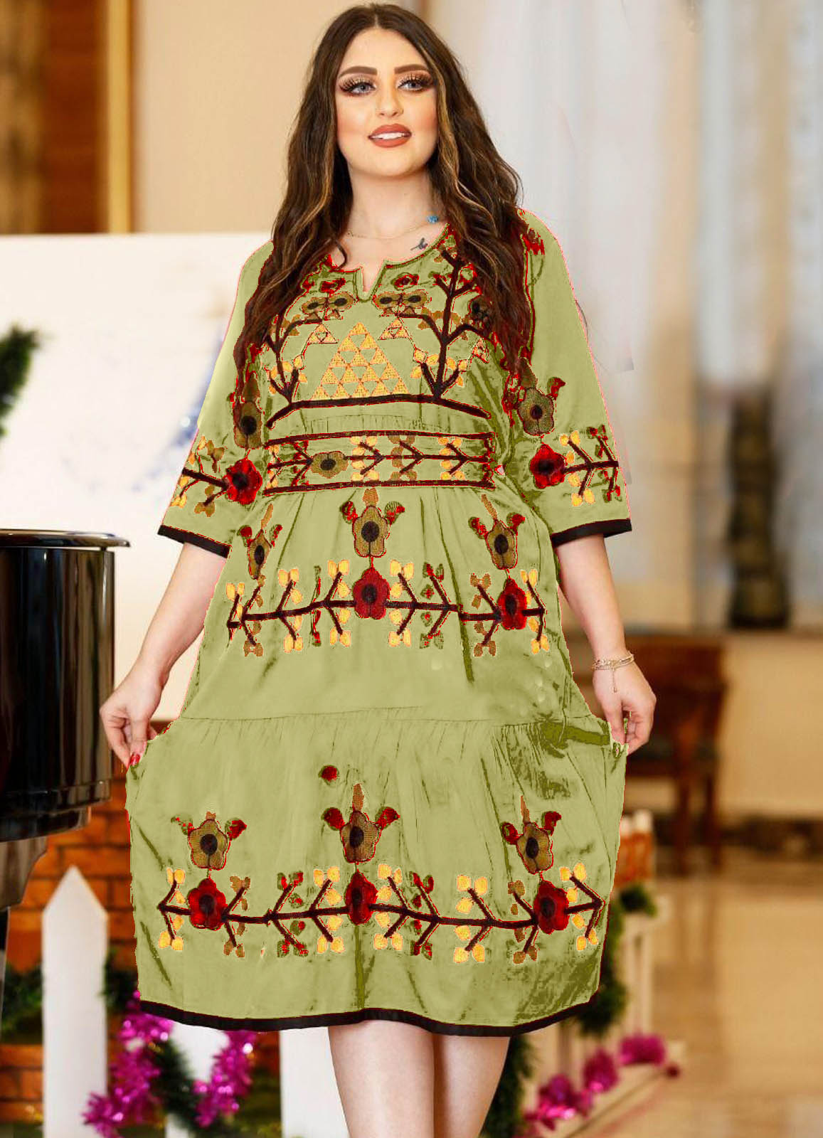 M فستان منزلي