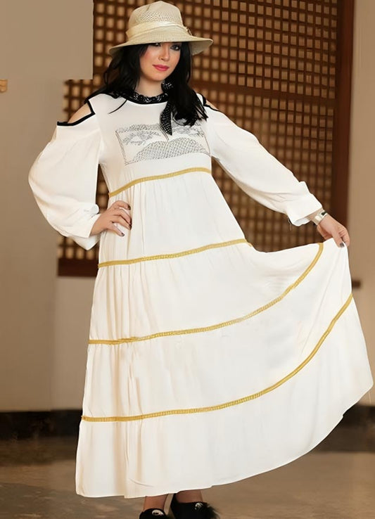 M S Y فستان منزلي كود20029ابيض من
