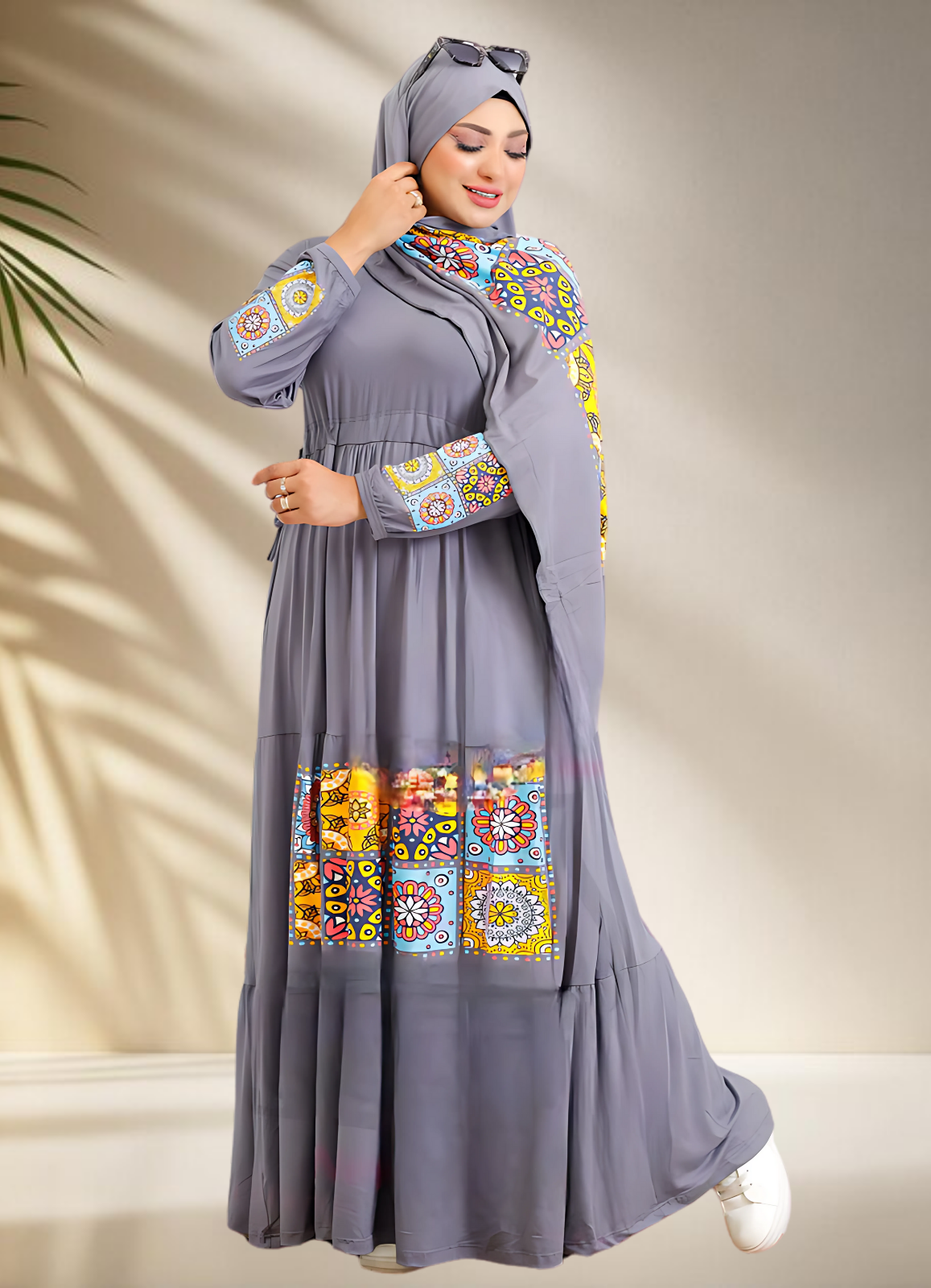 فستان محجبات قطن كود 022