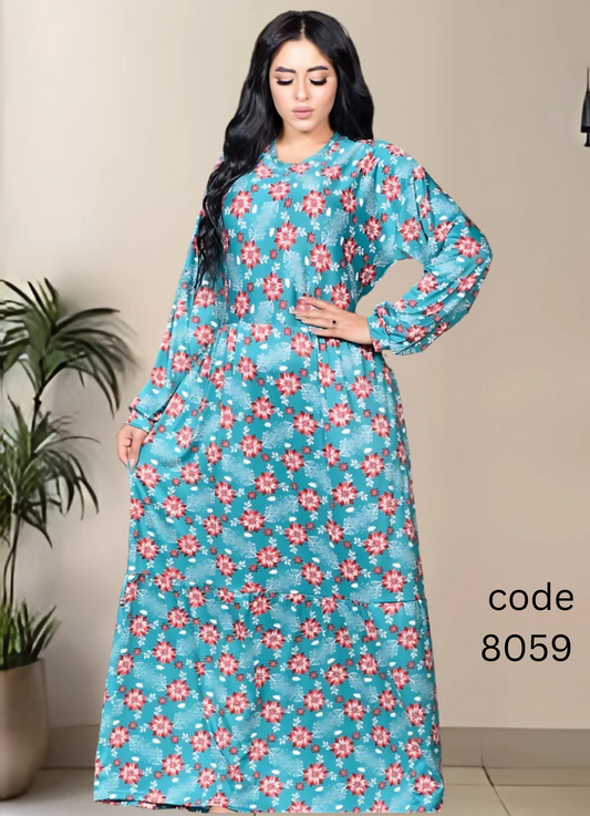 8059 عبايه استقبال قطن شكل كود