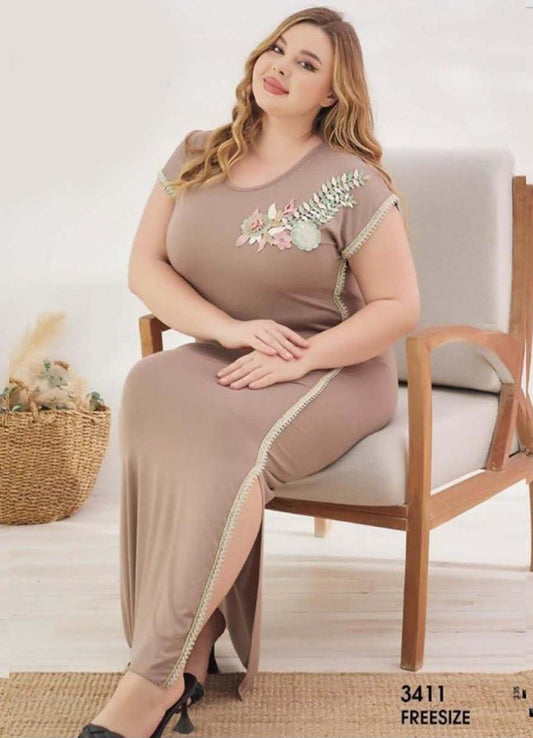 M S Y عبايه منزلي فري سايز تركي صيفي 3411 من