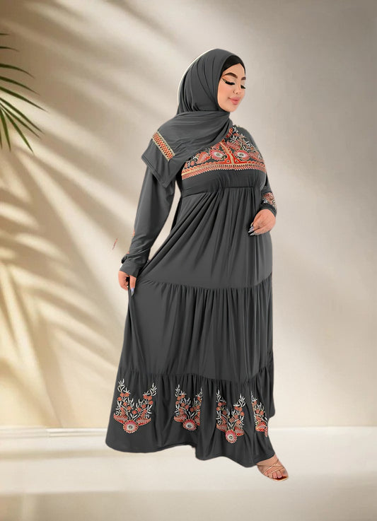 فستان راقي 041 رمادي