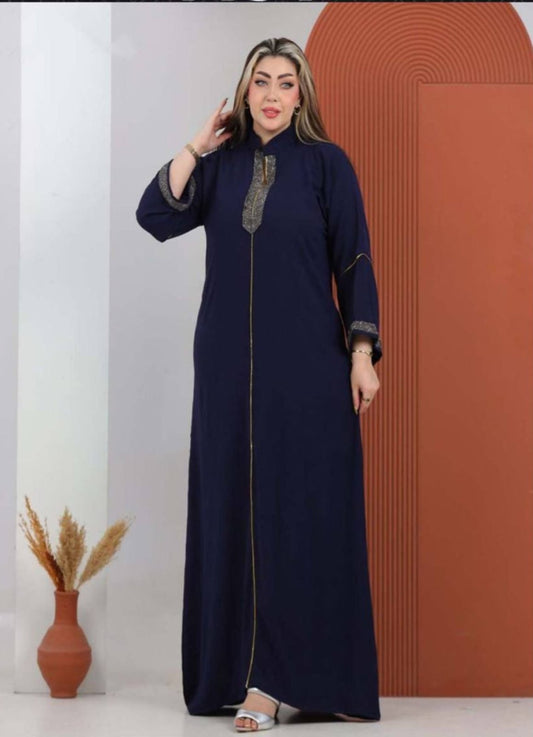 A1039 عبايه استقبال قطن شكل خليجي  كود