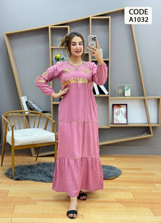A1032  عبايه استقبال قطن  كود
