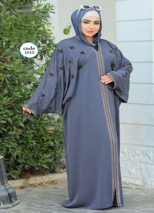 ملحفة خليجي حرير خروج حريمى كود 1010
