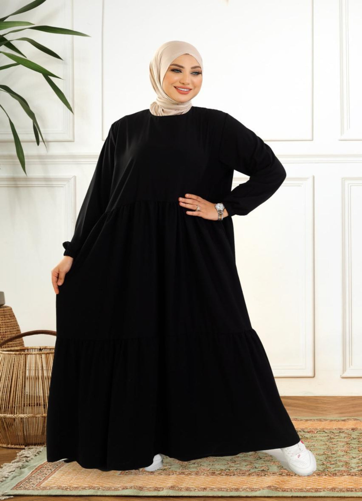 فستان محجبات كلوش كود 1501
