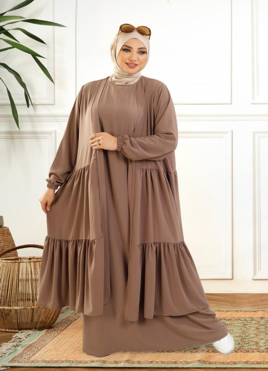 فستان بيزك وكاردجان محجبات كود 1502