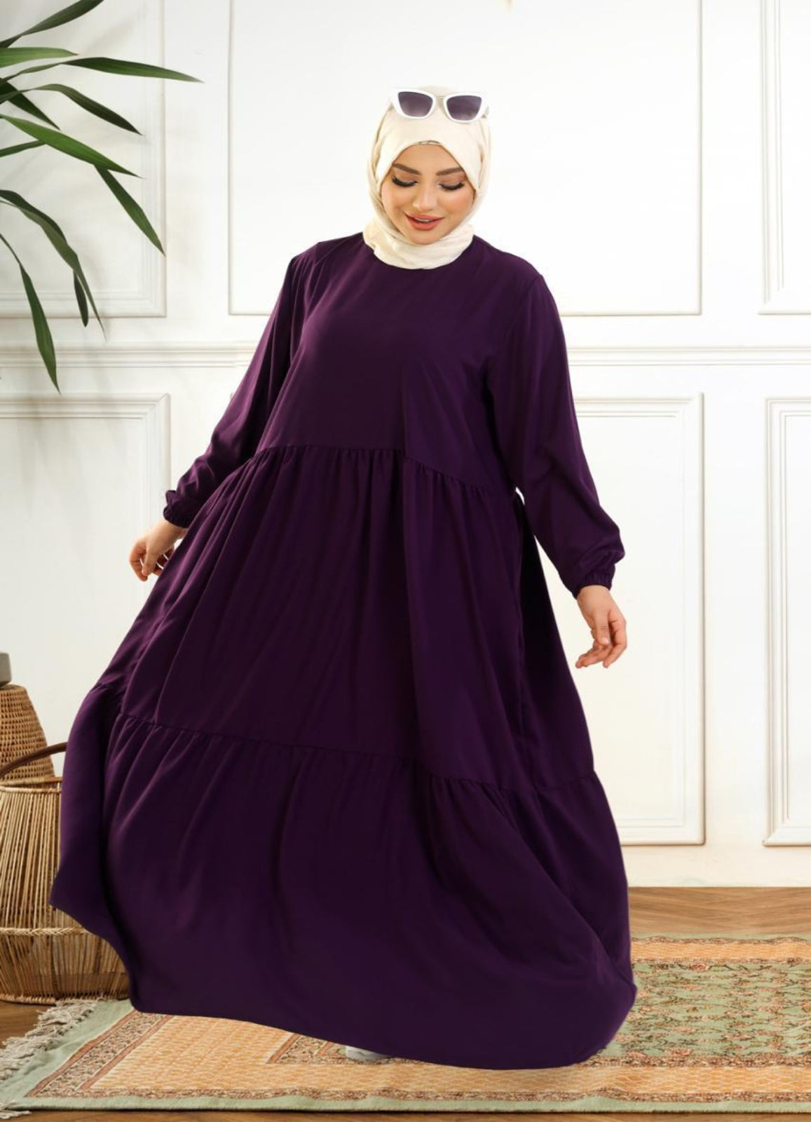 فستان محجبات كلوش كود 1501