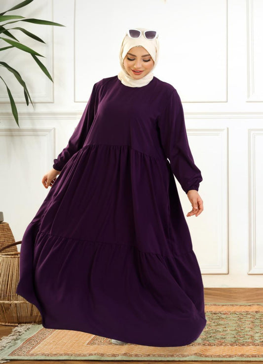 فستان محجبات كلوش كود 1501