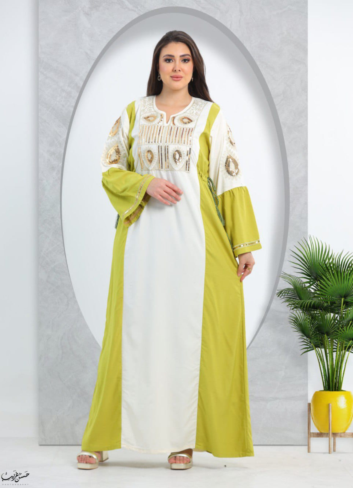 A1037 عبايه استقبال قطن  كود