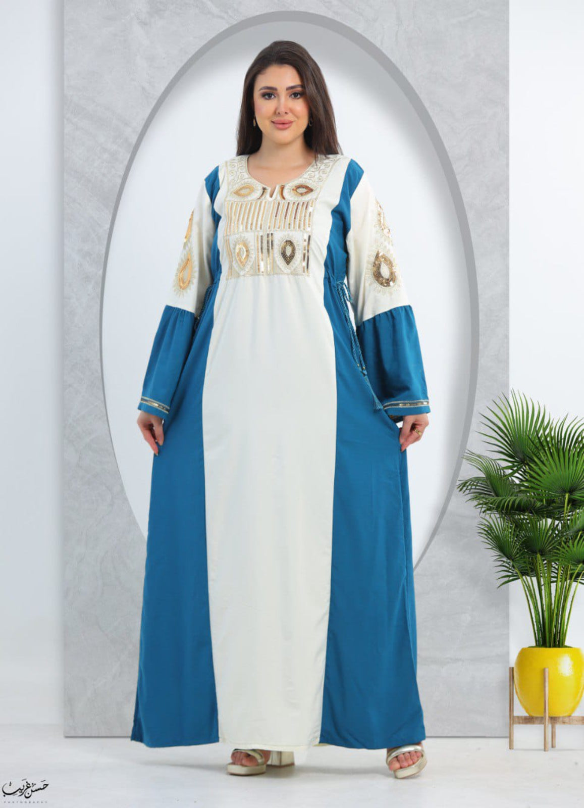 A1037 عبايه استقبال قطن  كود