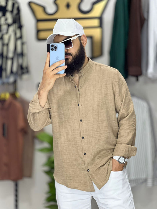 B1200 قميص رجالي كتان