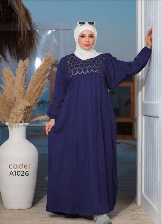 A1026 عبايه استقبال قطن  كود