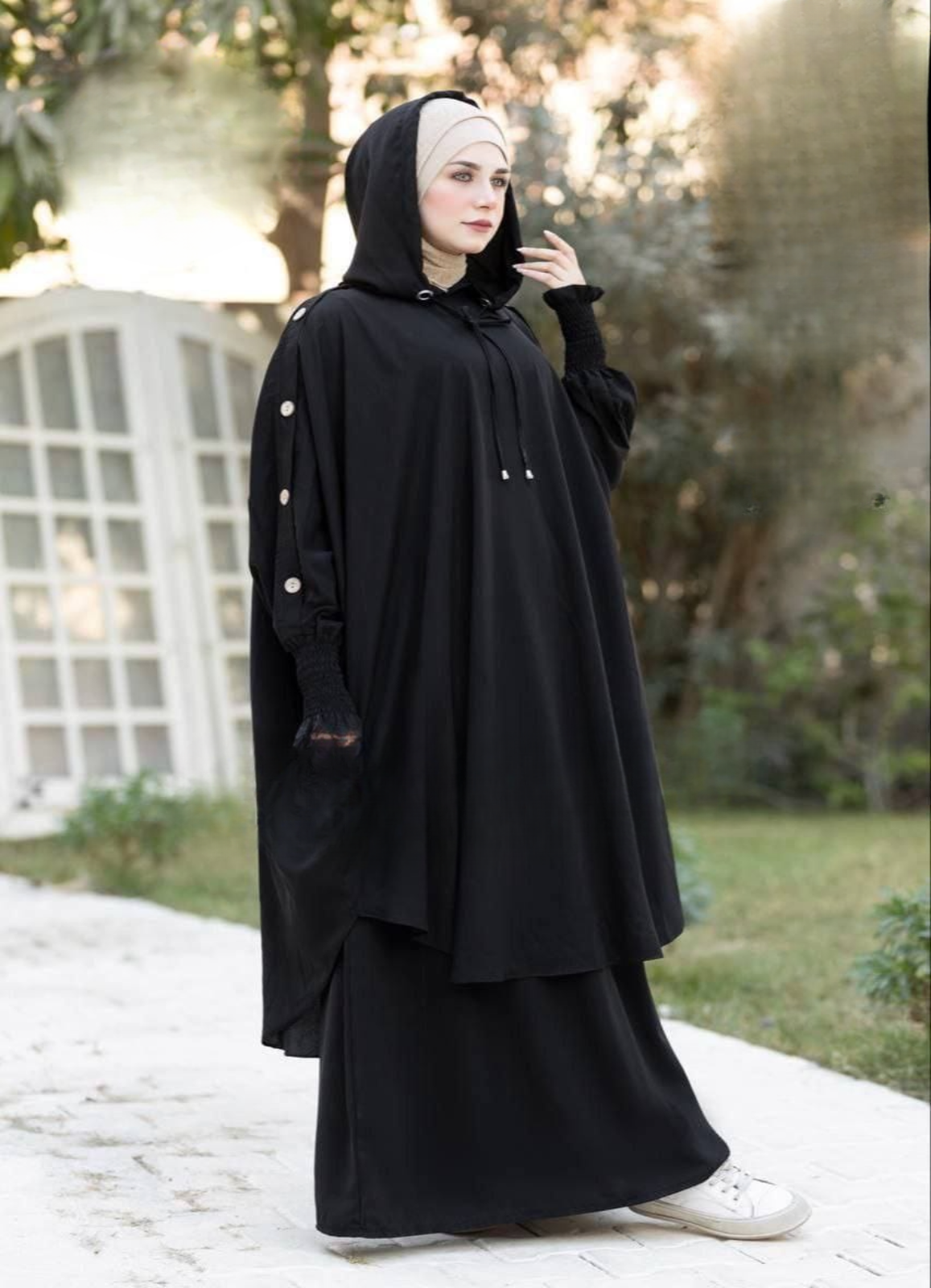 طقم خروج محجبات 2 قطعة حريمى كود 523