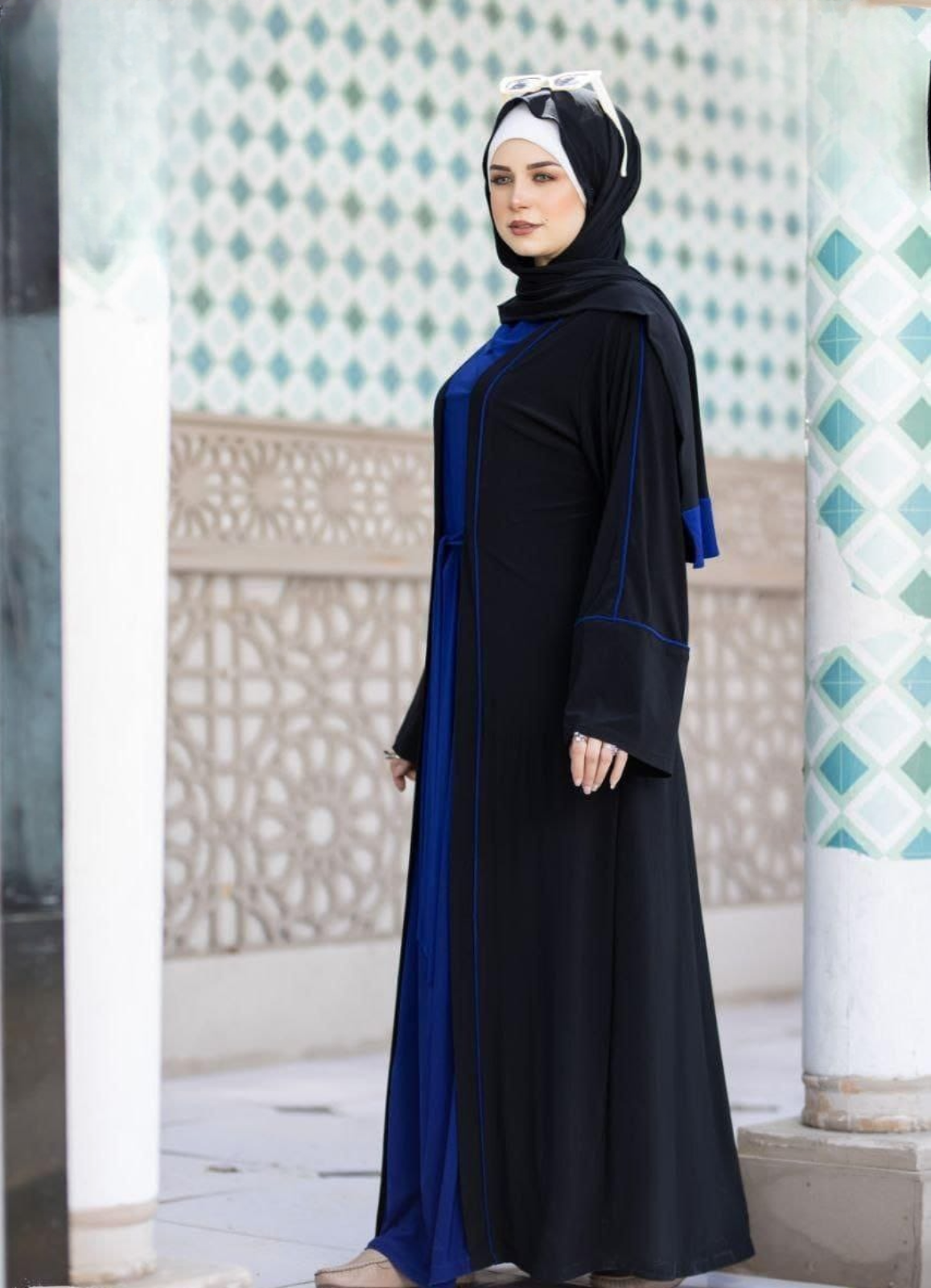 طقم خروج محجبات 3 قطعة حريمى كود 3029