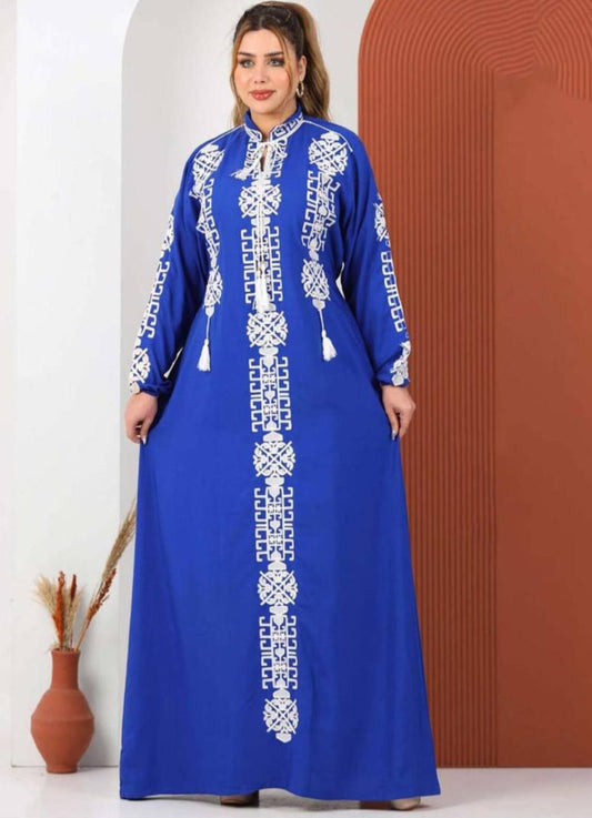 A1043 عبايه استقبال قطن شكل خليجي  كود