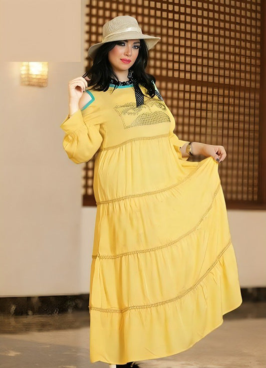 M S Y فستان منزلي كنزي اصفر 20029 من