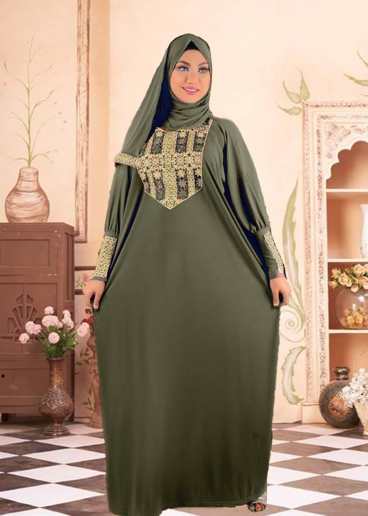 راقي فري سايز 469 زيتي من لبسي